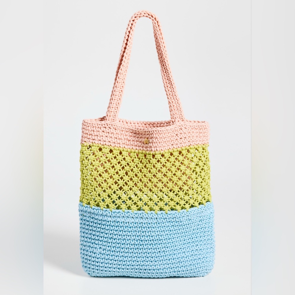 Lele Sadoughi Multicolor Crochet Tote Bag